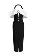 Load image into Gallery viewer, Solvia Halter Sleeveless Slit Bandage Maxi Dress