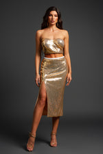 Load image into Gallery viewer, Donnica Strapless Midi Dress