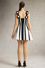 Load image into Gallery viewer, Serela Sleeveless V-Neck Flower Bandage Mini Dress