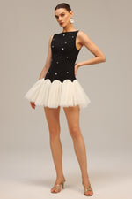 Load image into Gallery viewer, Salamo Sleeveless Diamond Mini Dress