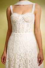 Load image into Gallery viewer, Junya Lace Corset Sleeveless Midi Dress