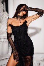 Load image into Gallery viewer, Thandiwe Lace Strapless Maxi Dress
