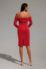 Load image into Gallery viewer, Kivi Off Shoulder Midi Dress