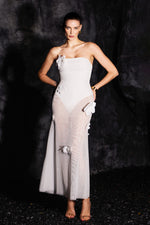 Load image into Gallery viewer, Kosala Flrs Strapless High Slit Maxi Dress