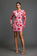 Load image into Gallery viewer, Locava Long Sleeves Netting Mini Dress
