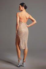 Load image into Gallery viewer, Riza Sleeveless Diamond Midi Dress