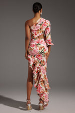 Load image into Gallery viewer, Emmeline One Shoulder Hollow Out Slit Maxi Dress