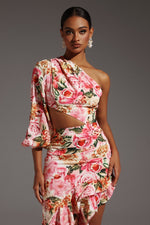 Load image into Gallery viewer, Emmeline One Shoulder Hollow Out Slit Maxi Dress