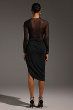 Load image into Gallery viewer, Piala Long Sleeve Hollow Out Midi Dress