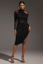 Load image into Gallery viewer, Piala Long Sleeve Hollow Out Midi Dress