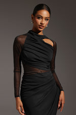 Load image into Gallery viewer, Piala Long Sleeve Hollow Out Midi Dress
