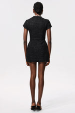 Load image into Gallery viewer, Quincy Short Sleeve Diamond Mini Dress
