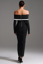 Load image into Gallery viewer, Hilda Off-the-Shoulder Long Sleeve Maxi Dress