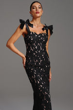 Load image into Gallery viewer, Lucretia Sleeveless Lace Bow Maxi Dress