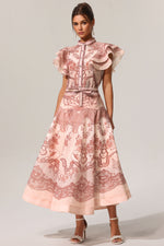 Load image into Gallery viewer, Kimivi Sleeveless Floral Printed Shirt Two-Piece Set