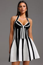 Load image into Gallery viewer, Eudora Halter Sleeveless Streak Bandage Mini Dress