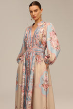 Lade Bild in die Galerieansicht, Dorte Long Sleeve Floral Printed Maxi Dress