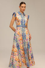 Load image into Gallery viewer, Naida Floral Printed Sleeveless Maxi Dress
