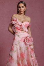 Load image into Gallery viewer, Jussi Sleeveless Flrs Flounce Maxi Dress