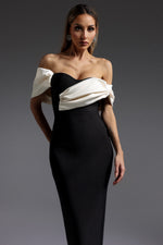 Load image into Gallery viewer, Lala Off-The-Shoulder Fold Bandage Maxi Dress