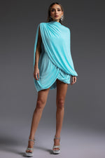 Load image into Gallery viewer, Ternan Long Sleeve Fold Splice Mini Dress