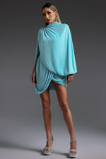 Load image into Gallery viewer, Ternan Long Sleeve Fold Splice Mini Dress