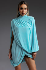 Load image into Gallery viewer, Ternan Long Sleeve Fold Splice Mini Dress