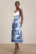 Load image into Gallery viewer, Kaona Halter Floral Printed Top And Skirt Two-Piece Set
