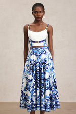 Load image into Gallery viewer, Kaona Halter Floral Printed Top And Skirt Two-Piece Set