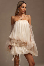 Load image into Gallery viewer, Rocelle Sleeveless Folds Puff Mini Dress