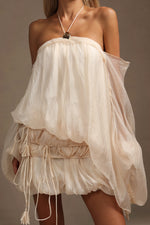 Load image into Gallery viewer, Rocelle Sleeveless Folds Puff Mini Dress