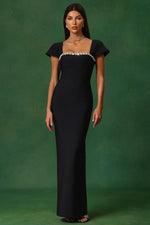 Load image into Gallery viewer, Romelle Short Sleeve Diamond Bandage Maxi Dress