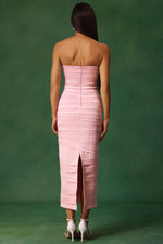 Load image into Gallery viewer, Gayu Sleeveless Bow Wrinkles Midi Dress