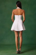 Load image into Gallery viewer, Yuyo Halter Sleeveless Diamond Mini Dress