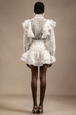 Load image into Gallery viewer, Walda Long Sleeves Dot Printed Folds Two-Piece Set