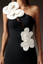 Load image into Gallery viewer, Jane Flrs High Slit One Shoulder Bandage Maxi Dress