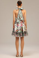 Load image into Gallery viewer, Emier V-neck Floral Printed Mini Dress