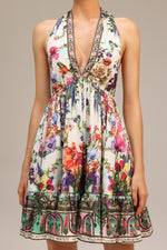 Load image into Gallery viewer, Emier V-neck Floral Printed Mini Dress