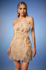 Load image into Gallery viewer, Lilith Flowers Strapless Mini Dress