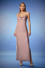 Load image into Gallery viewer, Hazada Backless Metal Diamond Maxi Dress