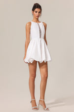 Load image into Gallery viewer, Ferean Round Neck Sleeveless Hollow Out Mini Dress