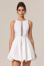 Load image into Gallery viewer, Ferean Round Neck Sleeveless Hollow Out Mini Dress