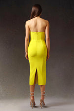 Load image into Gallery viewer, Suku Sleeveless Fish Bone Bandage Midi Dress