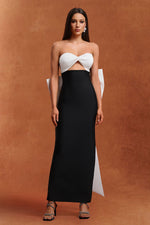 Load image into Gallery viewer, Raidah Sleeveless Bow Hollowed out Bandage Maxi Dress