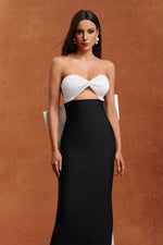 Load image into Gallery viewer, Raidah Sleeveless Bow Hollowed out Bandage Maxi Dress