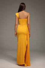 Load image into Gallery viewer, Olapa One Shoulder Slit Maxi Dress