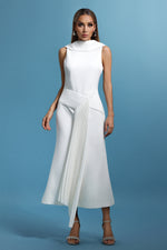 Load image into Gallery viewer, Jozie Sleevess Fold Fish Tail Maxi Dress