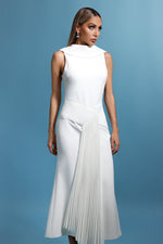 Load image into Gallery viewer, Jozie Sleevess Fold Fish Tail Maxi Dress