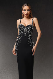 Juyce ärmelloses Diamant-Bandage Maxikleid