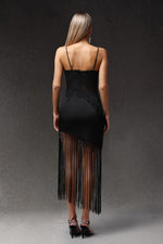 Load image into Gallery viewer, Gracie Sleevess Flowers Tassels Maxi Dress